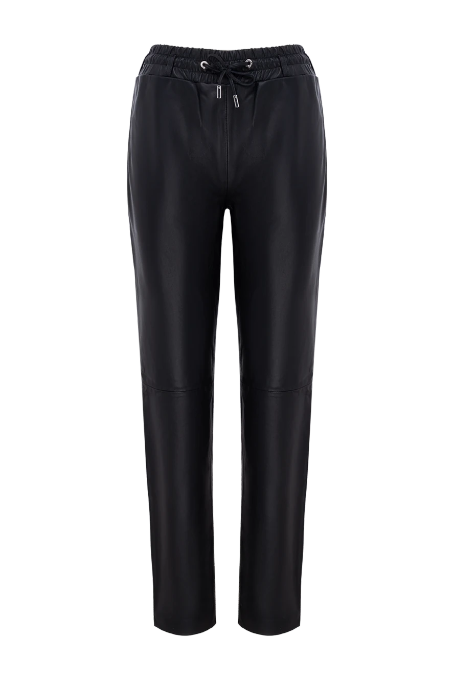 Max&Moi woman black leather trousers for women купить с ценами и фото 174594 - photo 1