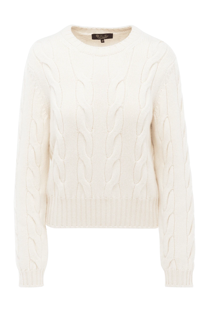 Loro Piana woman white cashmere jumper for women купить с ценами и фото 174614 - photo 1