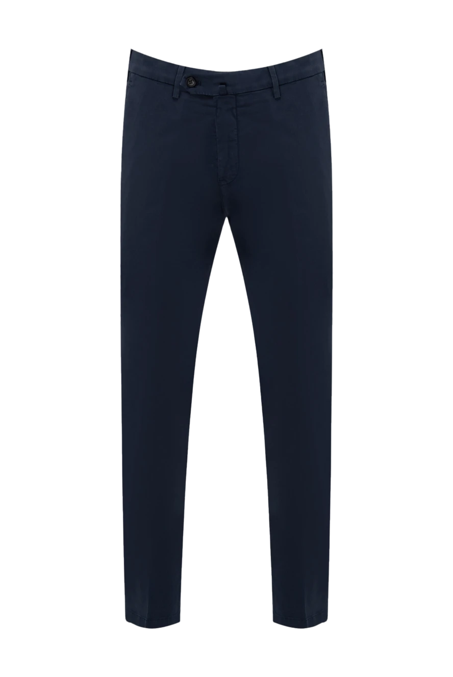 Loro Piana man men's blue cotton and elastane trousers купить с ценами и фото 174620 - photo 1