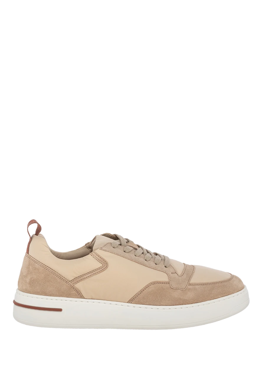 Loro Piana man beige nubuck and polyurethane sneakers for men купить с ценами и фото 174624 - photo 1