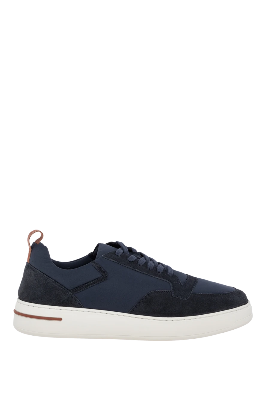 Loro Piana man sneakers made of nubuck and polyurethane, blue for men купить с ценами и фото 174626 - photo 1