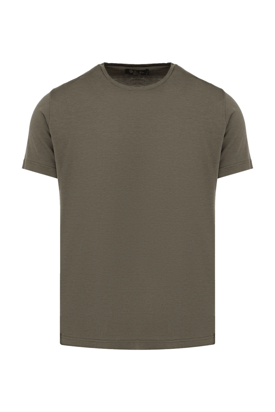 Loro Piana man t-shirt made of silk and cotton green for men купить с ценами и фото 174750 - photo 1