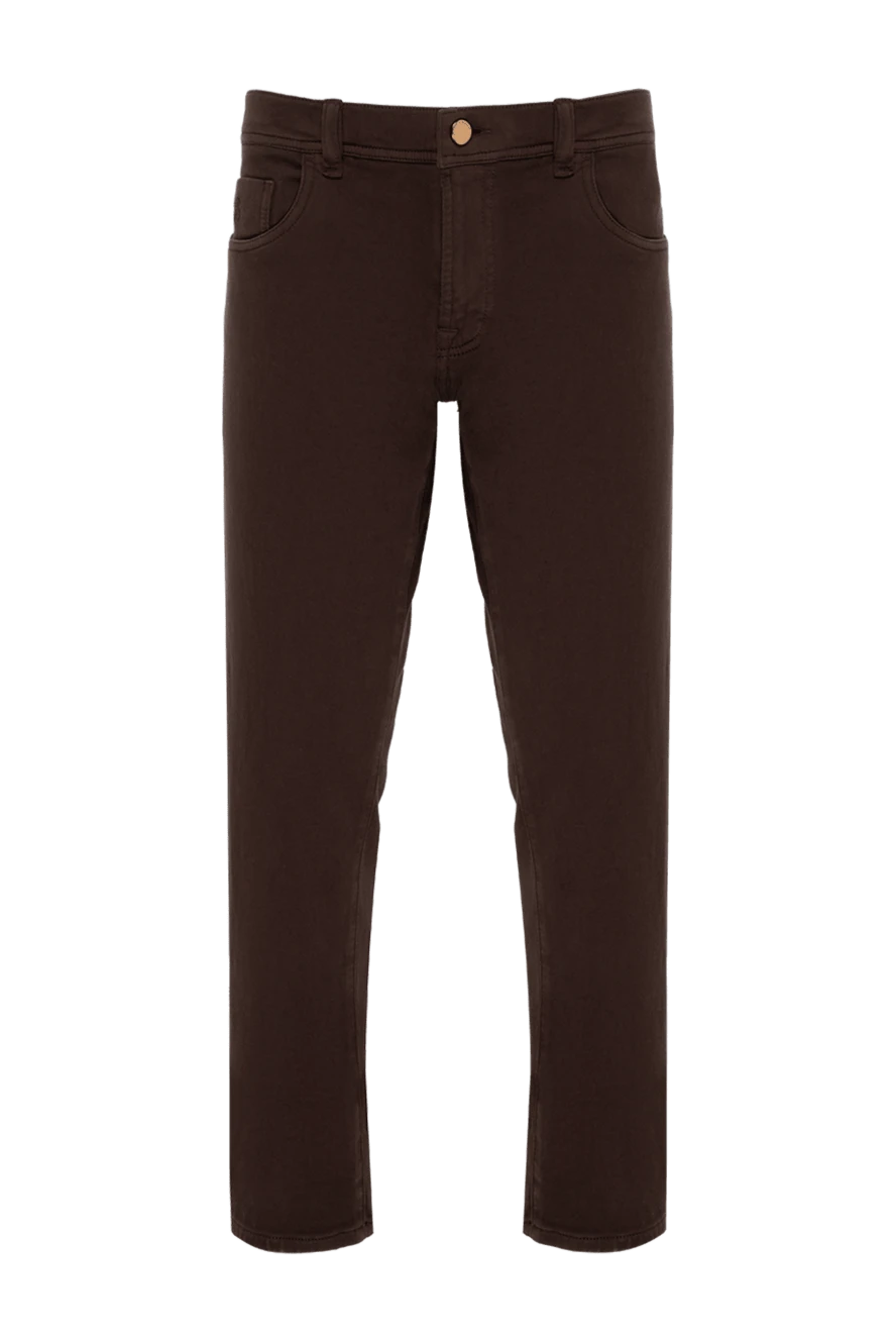 Scissor Scriptor man men's brown jeans made of cotton and polyurethane купить с ценами и фото 174775 - photo 1