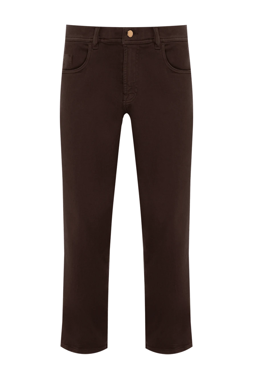 Scissor Scriptor man men's brown jeans made of cotton and polyurethane купить с ценами и фото 174776 - photo 1