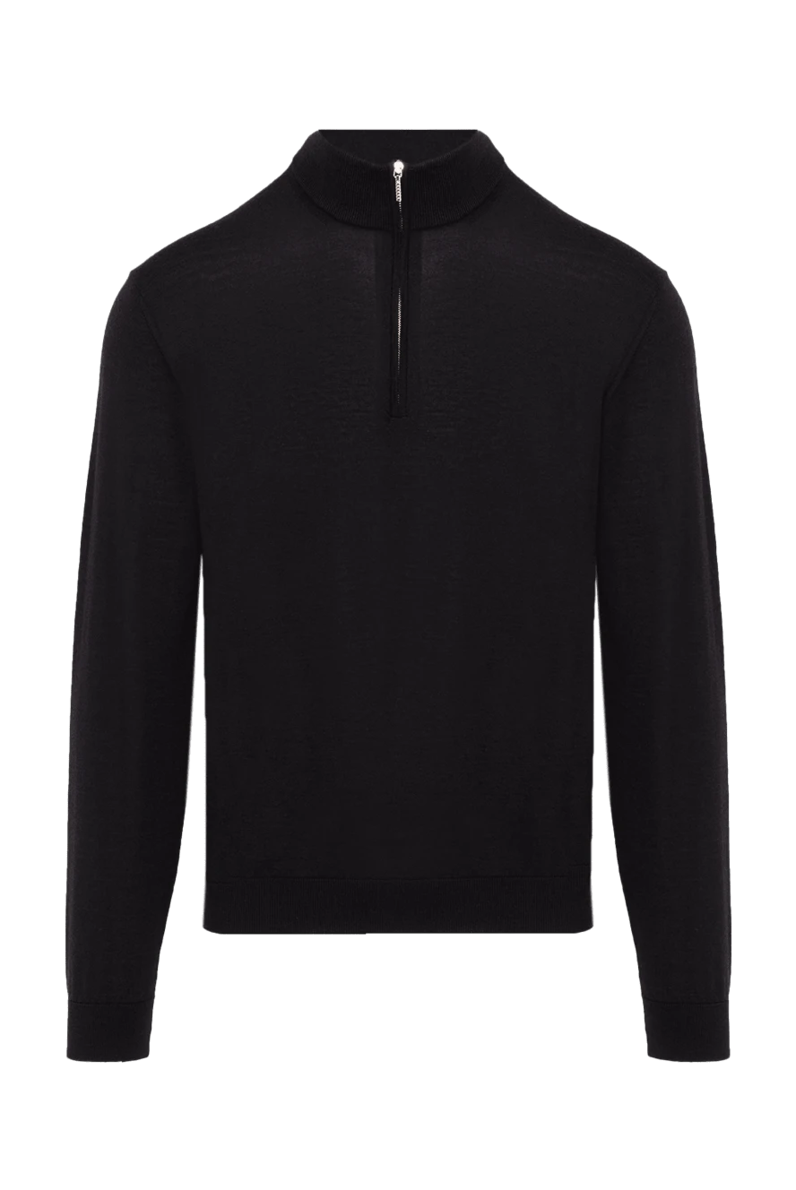 Cesare di Napoli man cashmere and silk troyer men's black купить с ценами и фото 174799 - photo 1