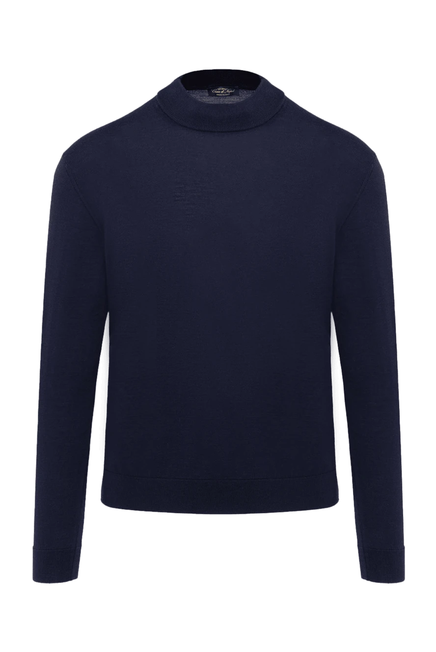 Cesare di Napoli man men's blue cashmere and silk jumper купить с ценами и фото 174804 - photo 1