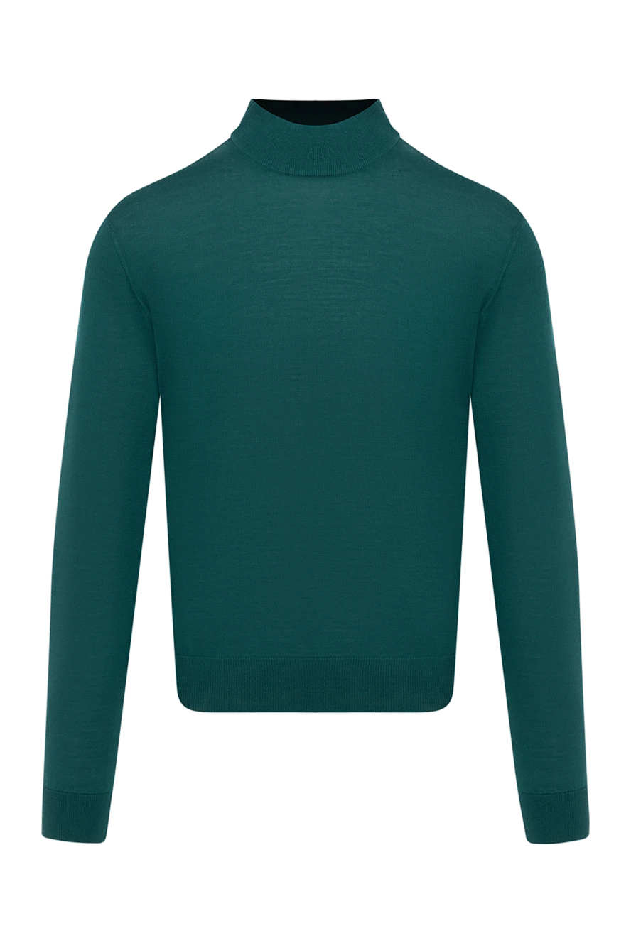 Cesare di Napoli жасыл жүннен тігілген жоғары жағалы джемпер ерлерге арналған 174827 - фото 1