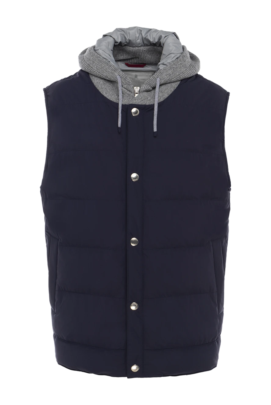 Brunello Cucinelli жилет из полиамида и эластана синий мужской 174865 - фото 1