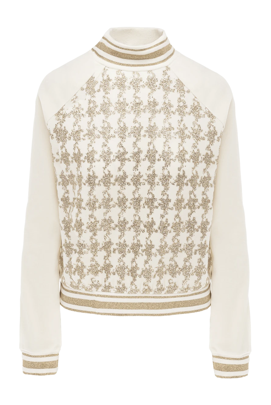 Balmain woman white cotton and polyester jumper for women купить с ценами и фото 174879 - photo 1