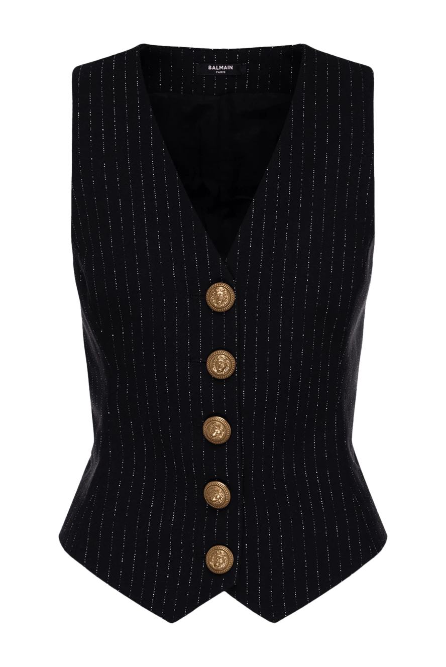 Balmain woman black wool vest for women купить с ценами и фото 174882 - photo 1