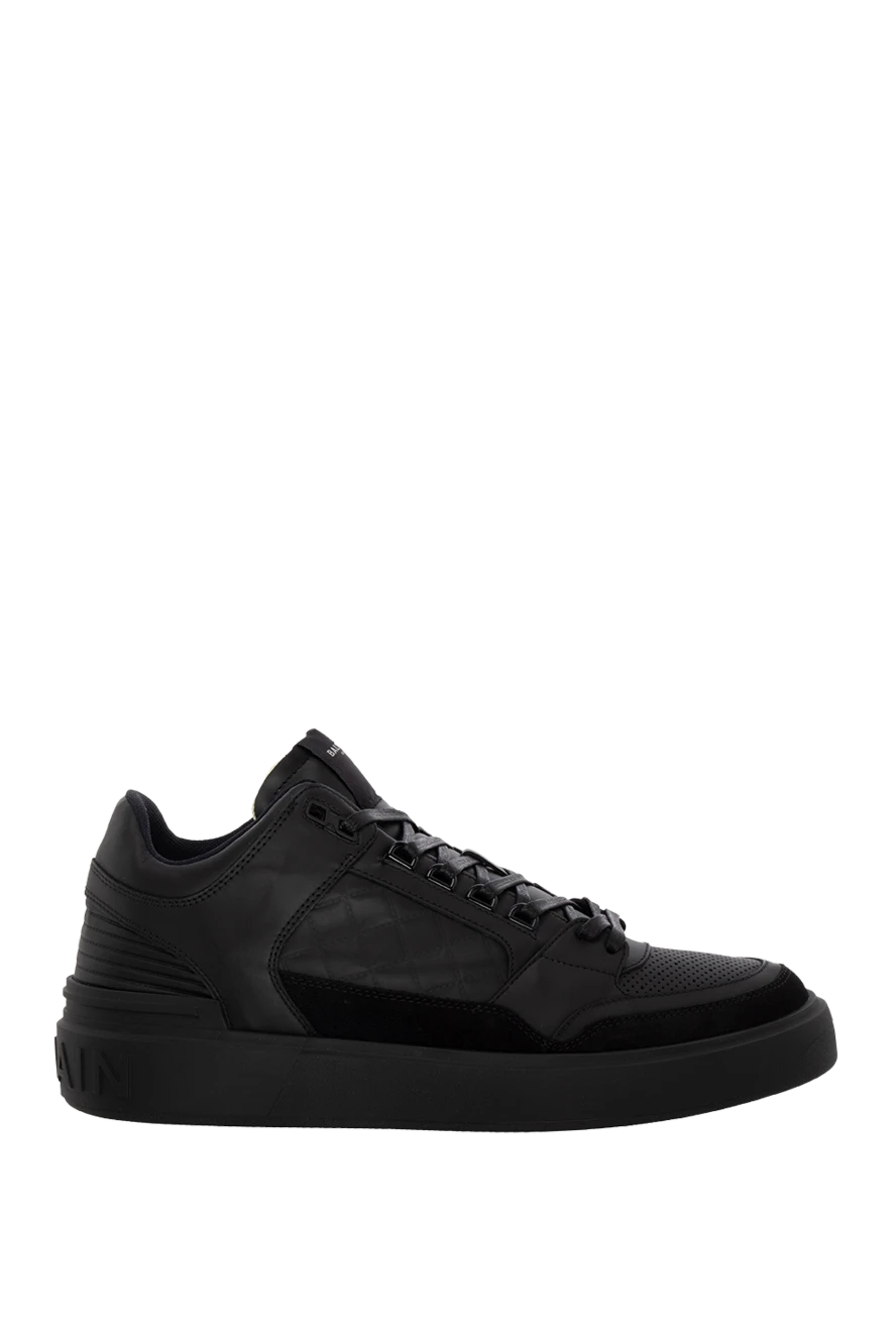 Balmain man black leather sneakers for men купить с ценами и фото 174887 - photo 1