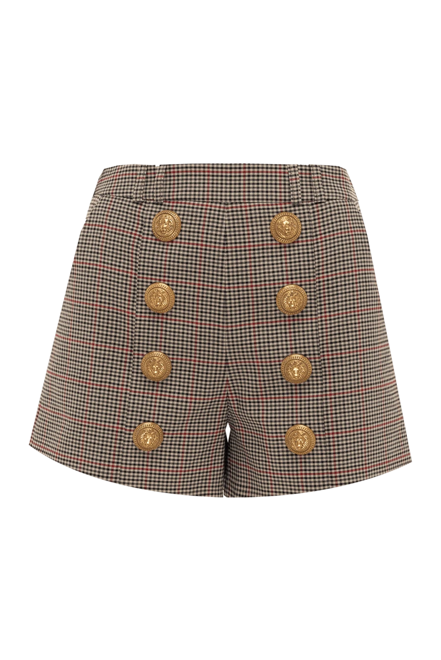 Balmain woman beige polyester and wool shorts for women купить с ценами и фото 174933 - photo 1