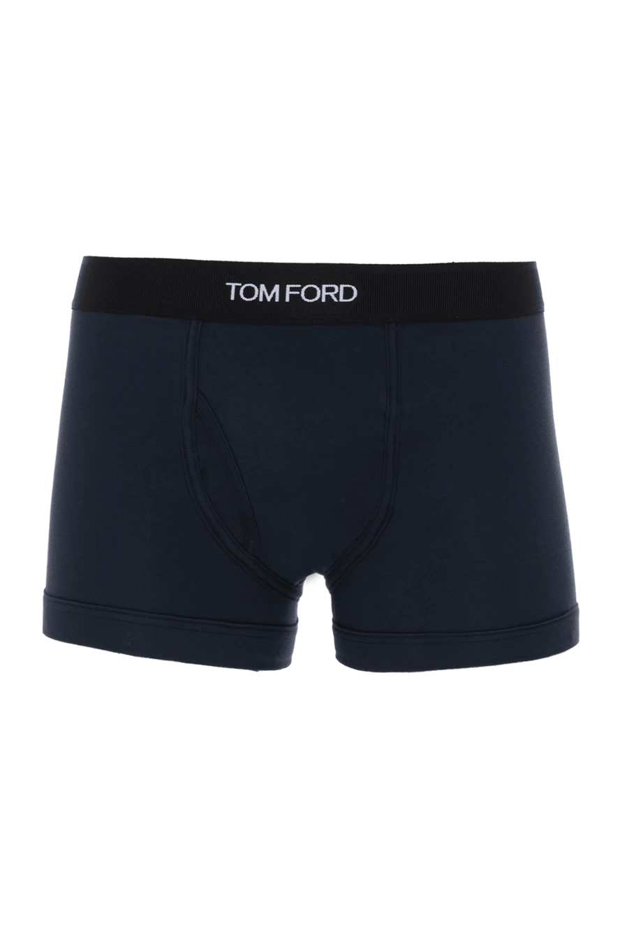 Tom Ford man men's boxers made of cotton and elastane, blue купить с ценами и фото 174941 - photo 1