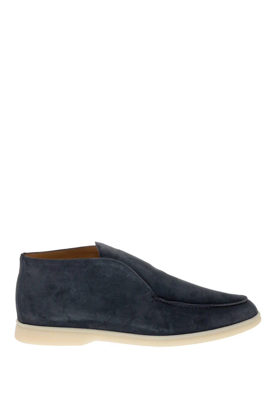 Loro Piana man men's blue suede loafers купить с ценами и фото 174953 - photo 1