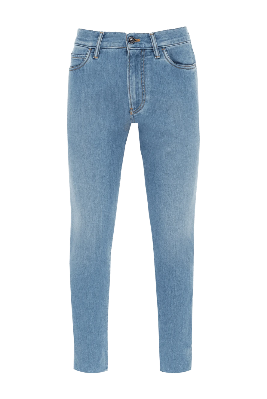 Loro Piana man blue cotton and polyurethane jeans for men купить с ценами и фото 174972 - photo 1