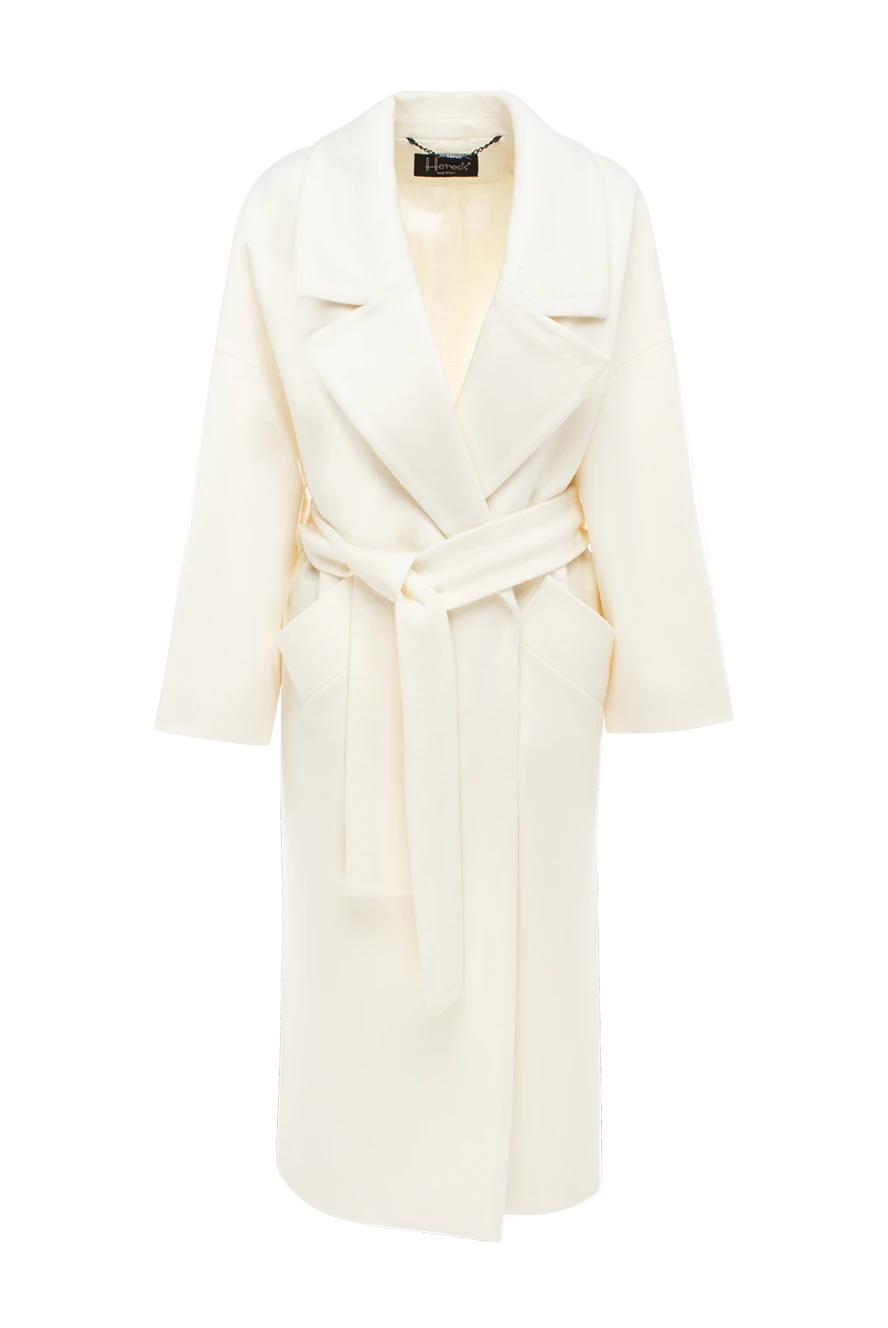 Heresis woman women's white wool coat купить с ценами и фото 174981 - photo 1