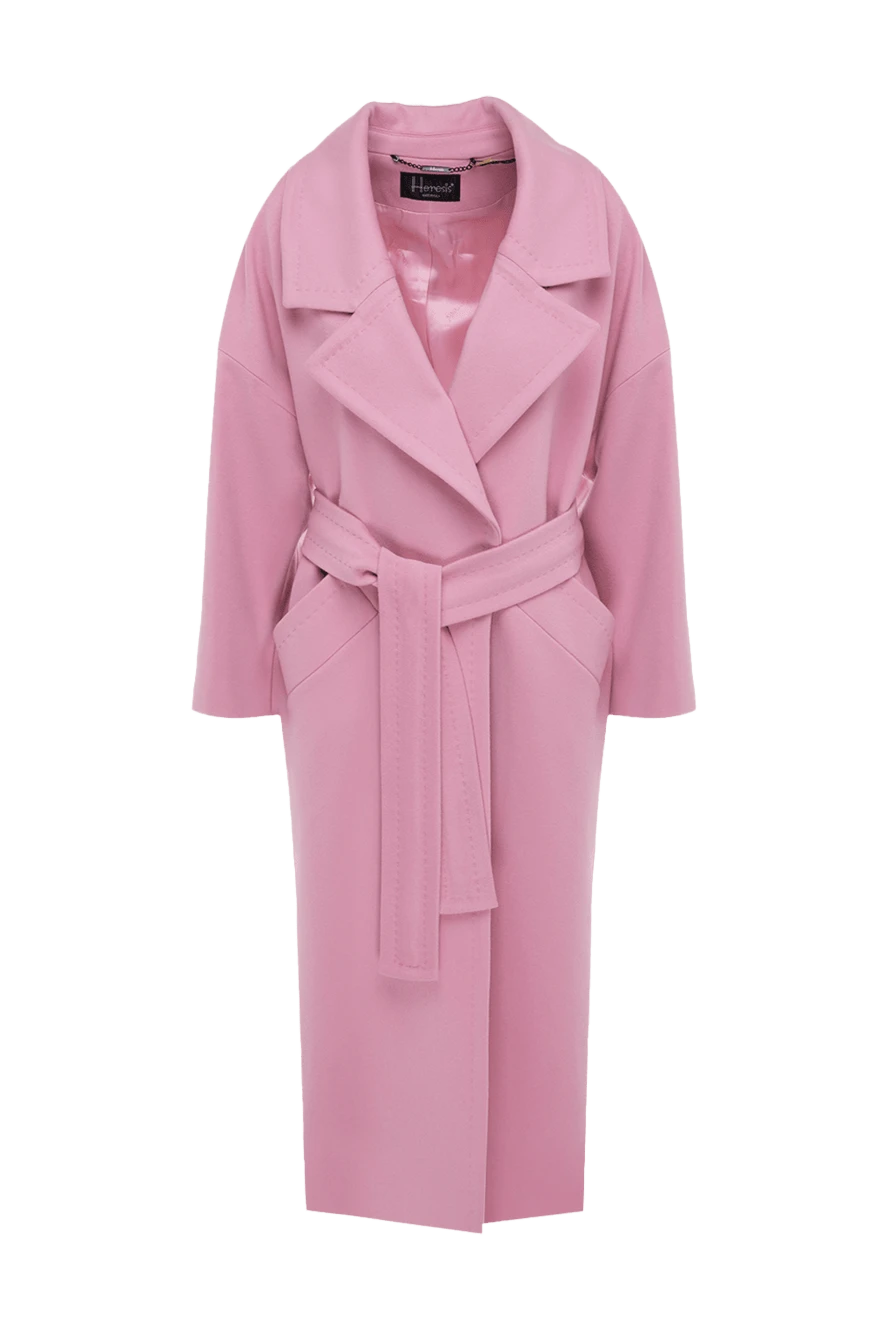 Heresis woman pink woolen coat for women купить с ценами и фото 174982 - photo 1