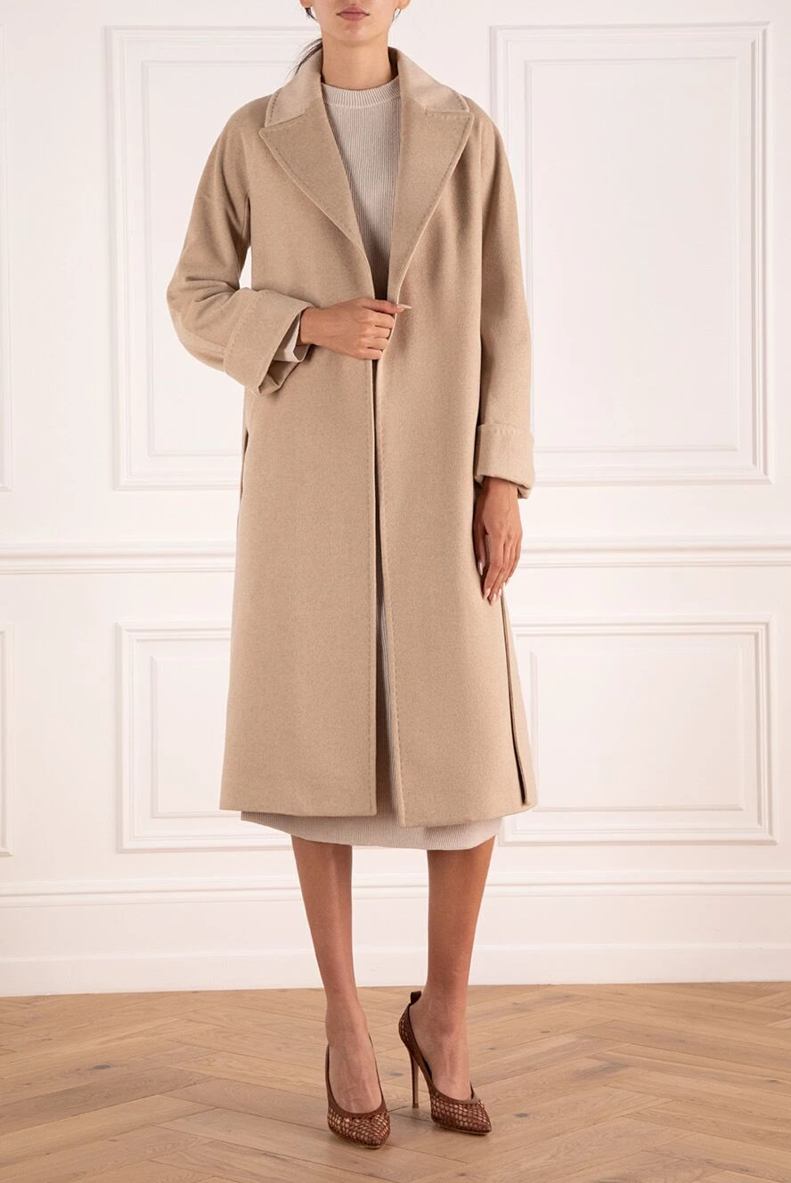 Heresis woman women's beige cashmere coat купить с ценами и фото 174984 - photo 1