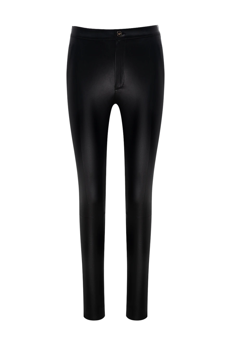 Max&Moi woman black leather trousers for women купить с ценами и фото 175036 - photo 1