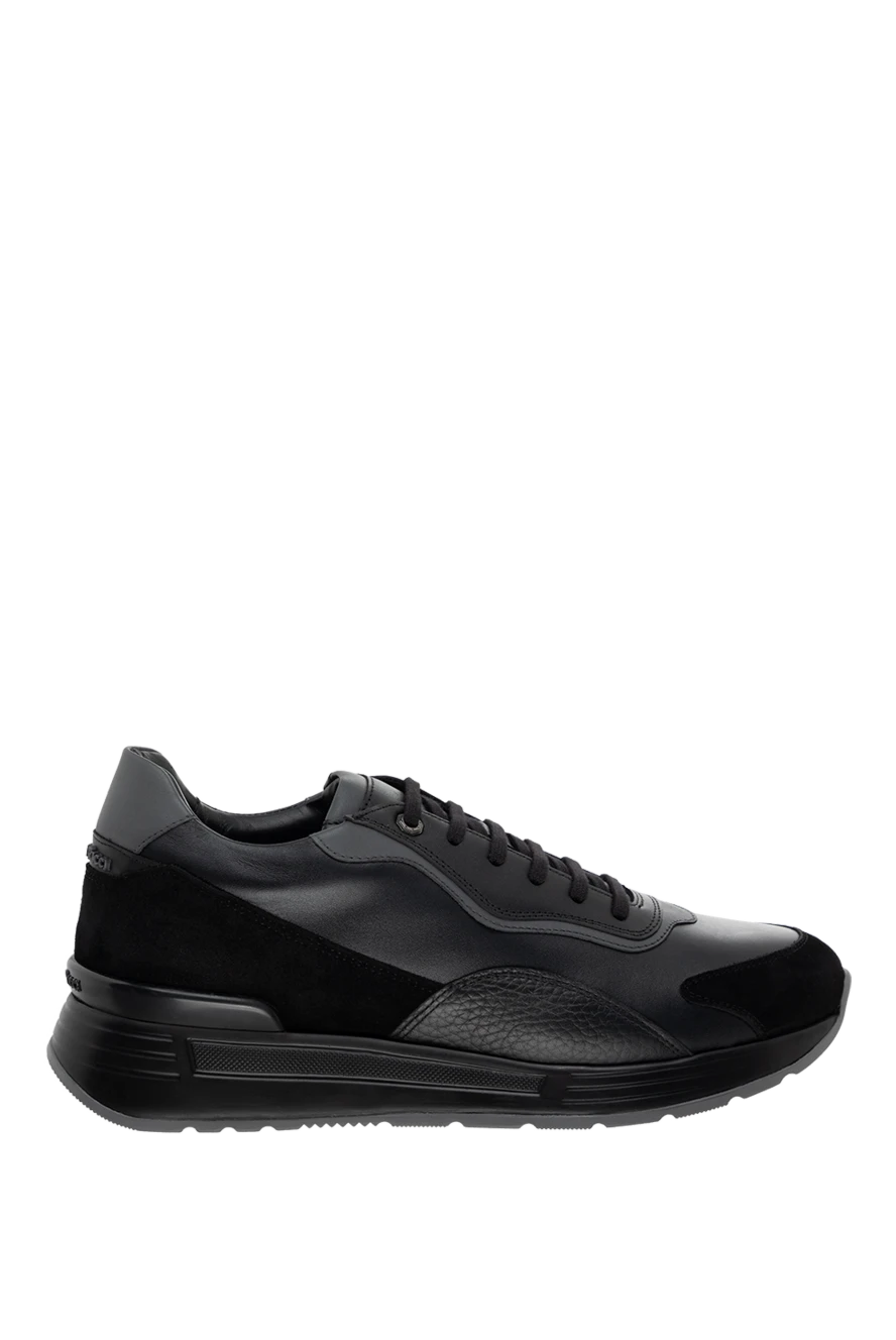 Stefano Ricci кроссовки из натуральной кожи черные с замшевыми вставками
175060 - фото 1