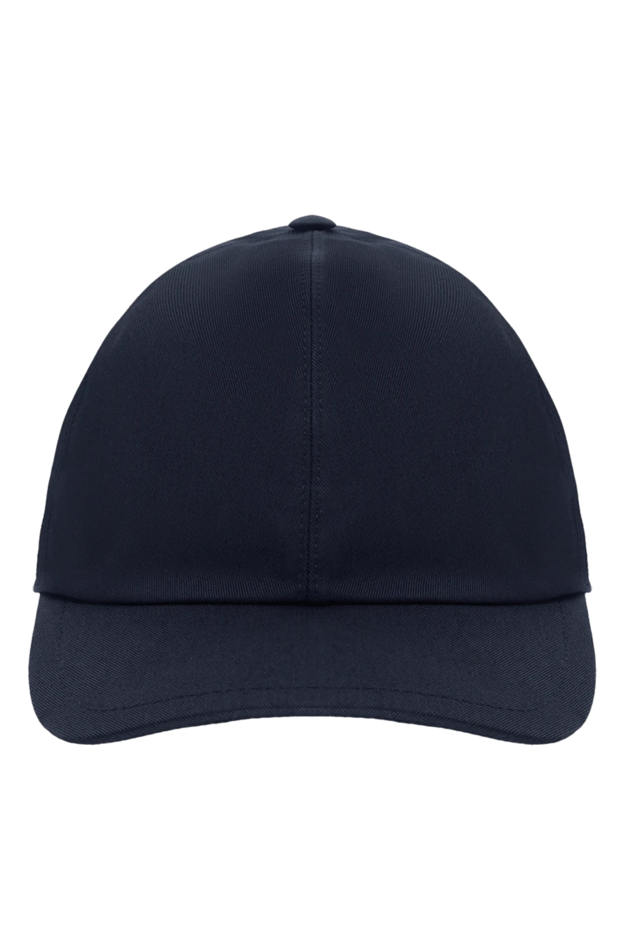 Cesare di Napoli man blue cotton cap for men купить с ценами и фото 175082 - photo 1