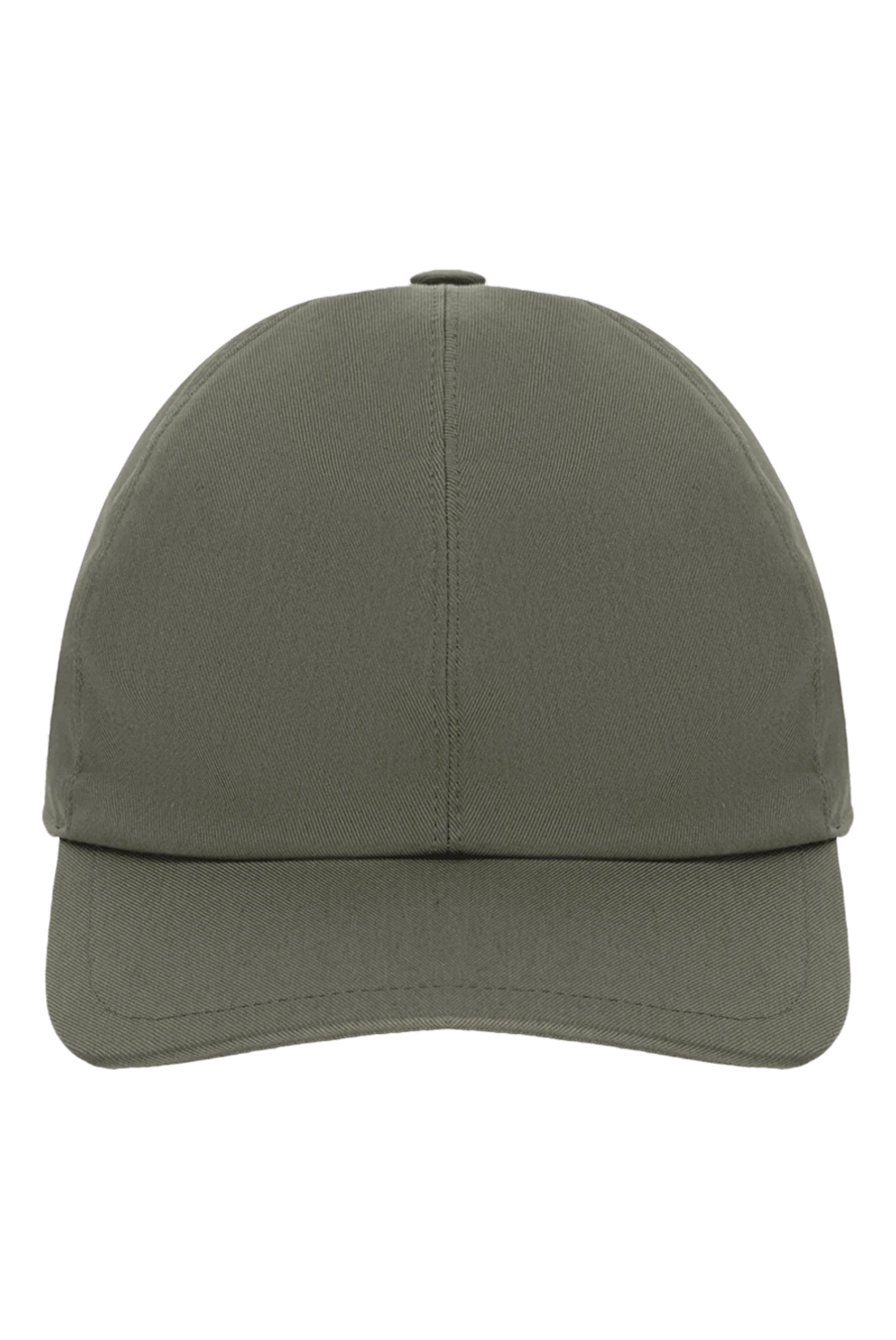 Cesare di Napoli man green cotton cap for men купить с ценами и фото 175084 - photo 1