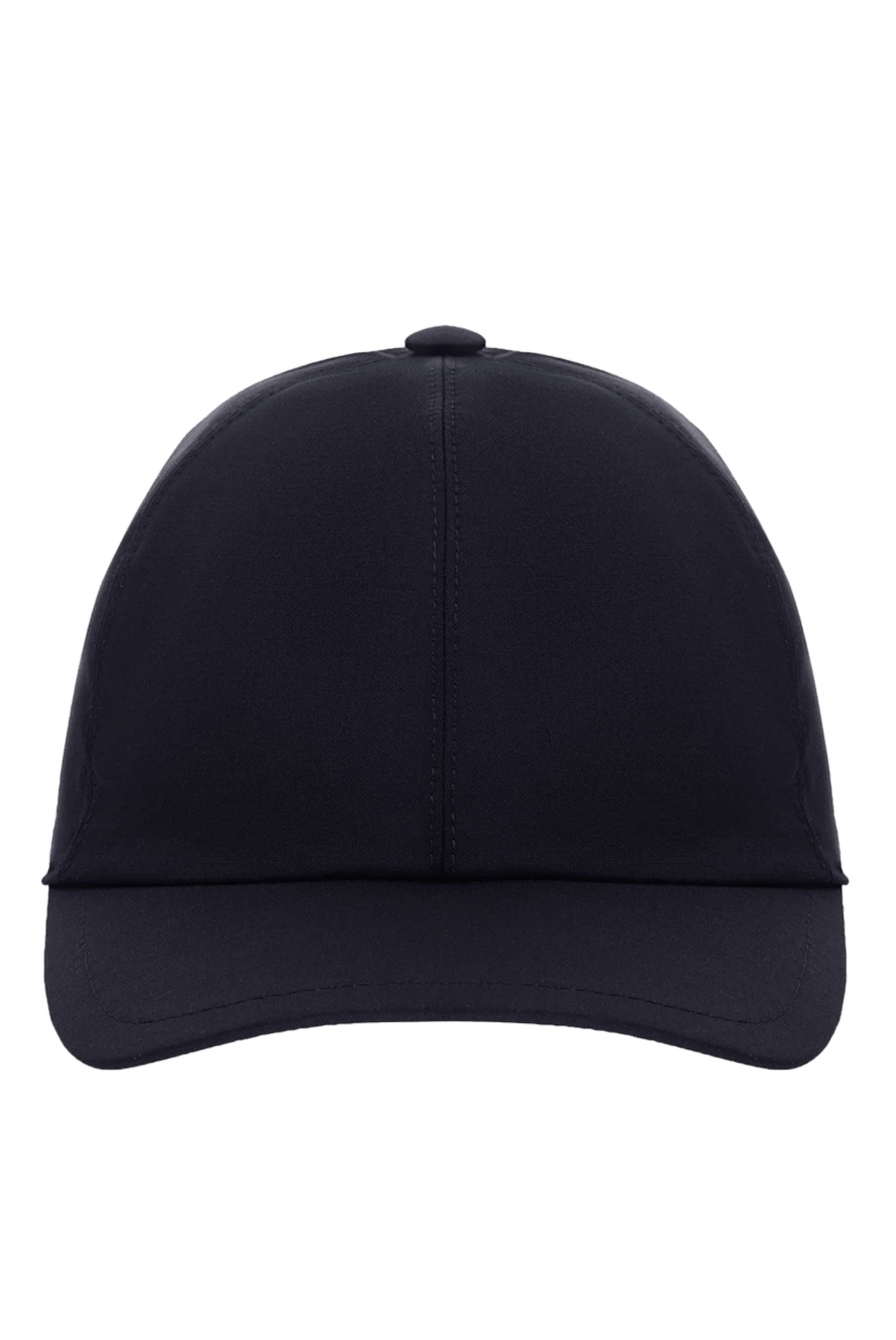 Cesare di Napoli man men's blue wool cap купить с ценами и фото 175088 - photo 1