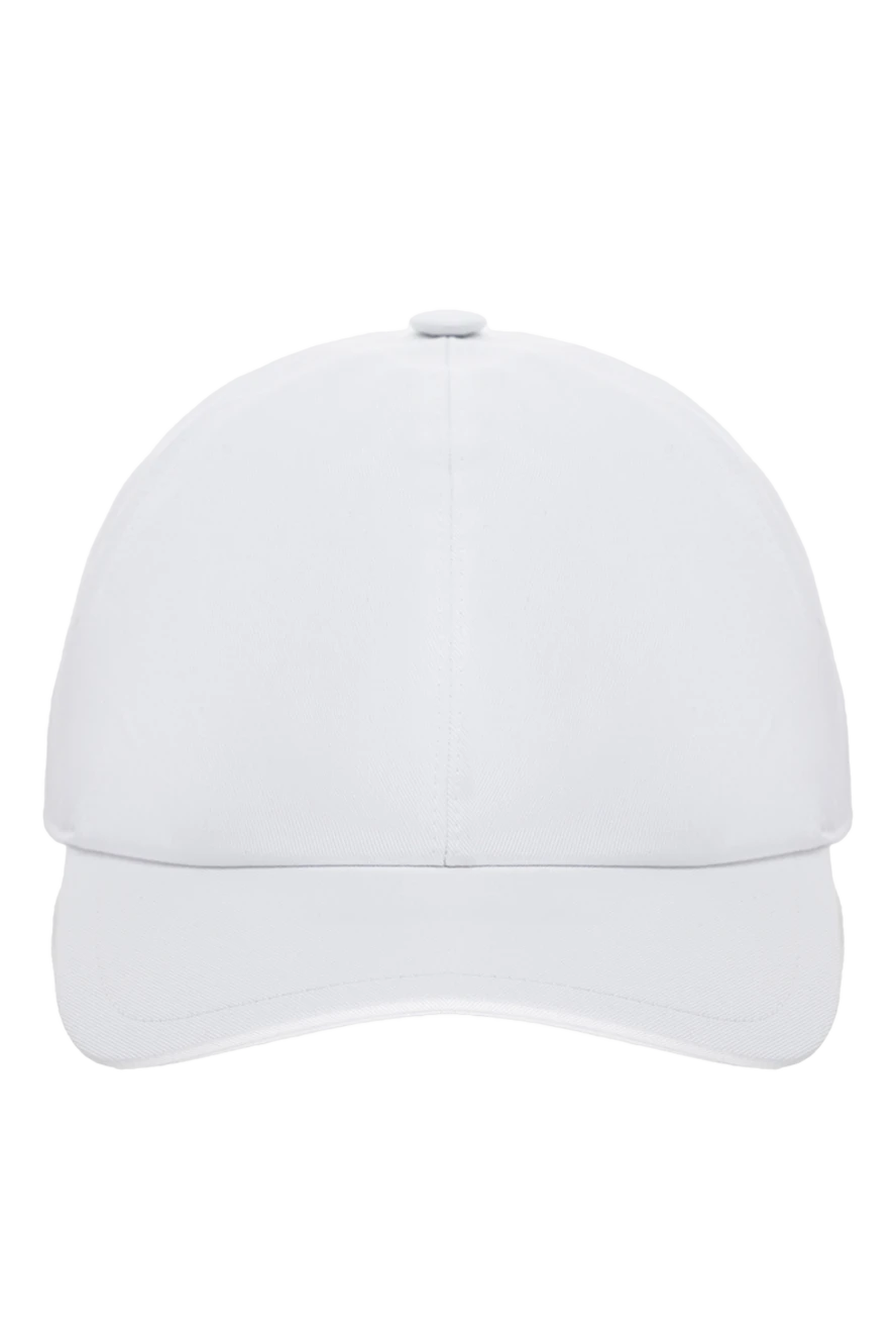 Cesare di Napoli man white cotton cap for men купить с ценами и фото 175089 - photo 1