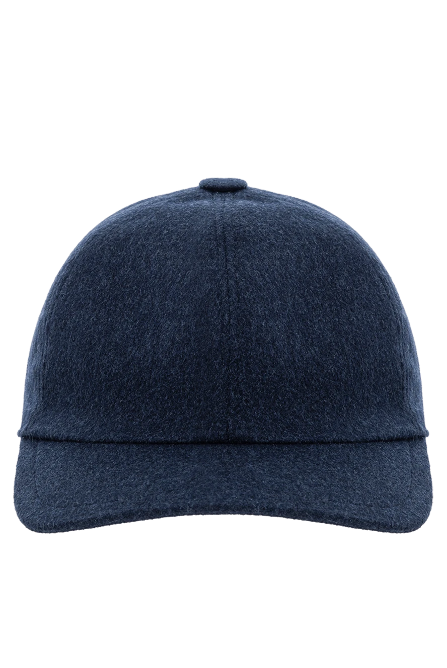 Cesare di Napoli man blue cashmere cap for men купить с ценами и фото 175091 - photo 1