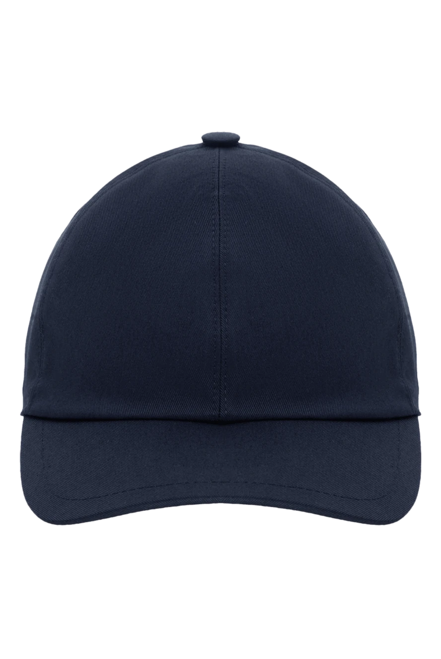 Cesare di Napoli man blue cotton cap for men купить с ценами и фото 175095 - photo 1