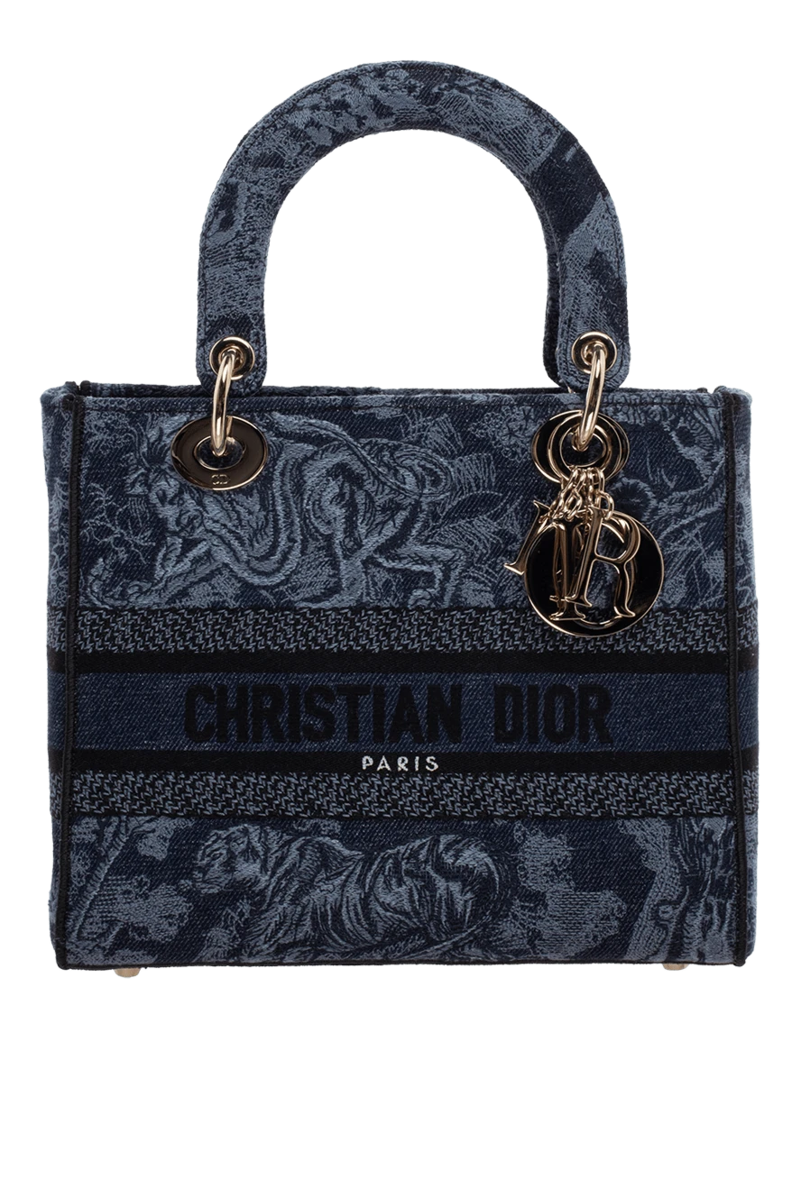 Dior woman blue cotton bag for women купить с ценами и фото 175113 - photo 1