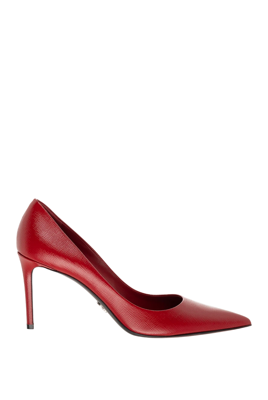 Prada woman red leather shoes for women купить с ценами и фото 175132 - photo 1