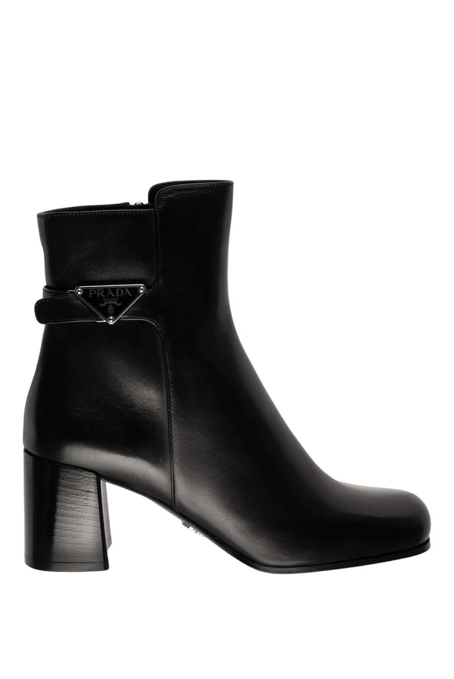 Prada woman women's black leather ankle boots купить с ценами и фото 175141 - photo 1