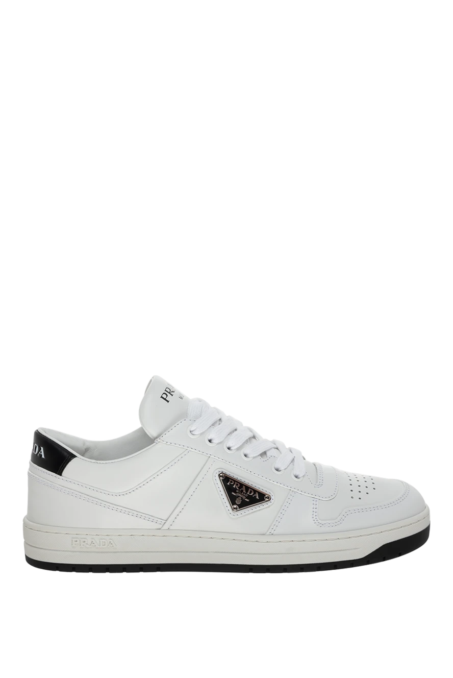 Prada woman white leather sneakers for women купить с ценами и фото 175143 - photo 1