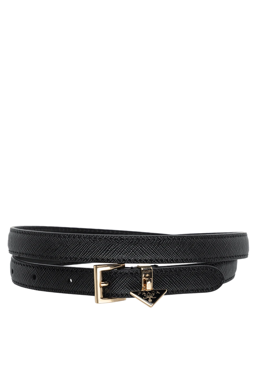 Prada woman black leather belt for women купить с ценами и фото 175157 - photo 1