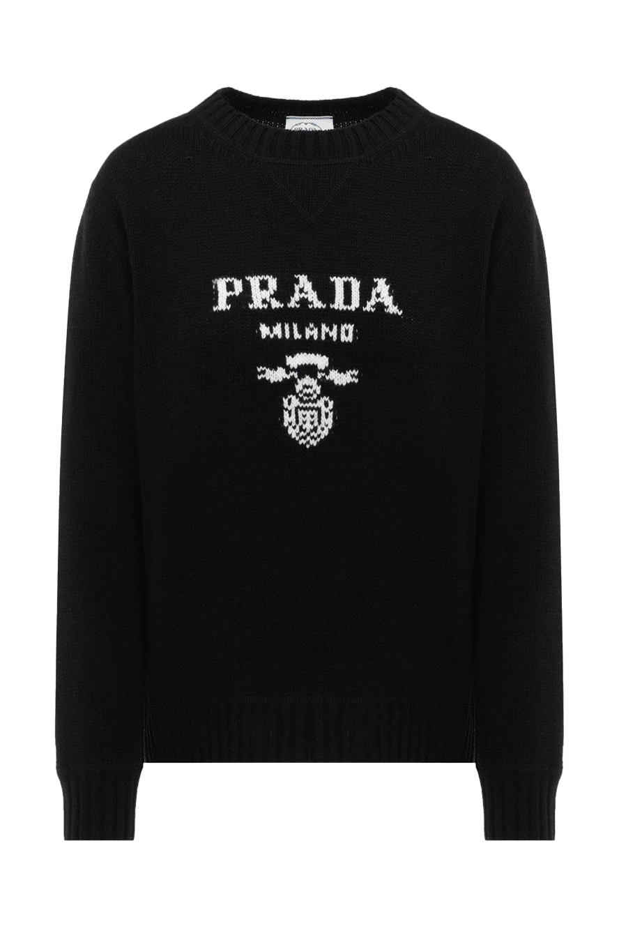 Prada женские джемпер из шерсти и кашемира черный женский купить с ценами и фото 175159 - фото 1