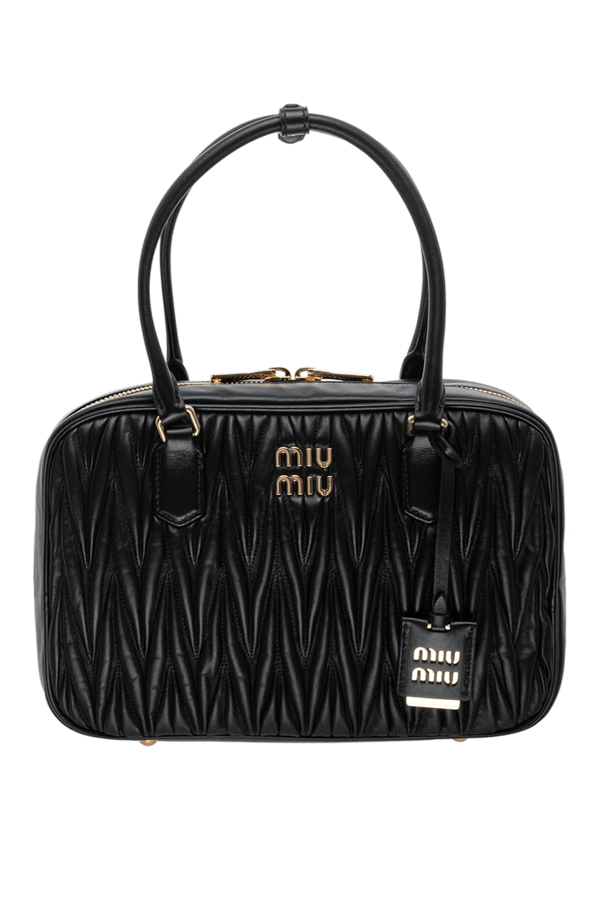 Miu Miu Әйелдер әйелдердің қара былғары сөмкесі купить с ценами и фото 175171 - фото 1