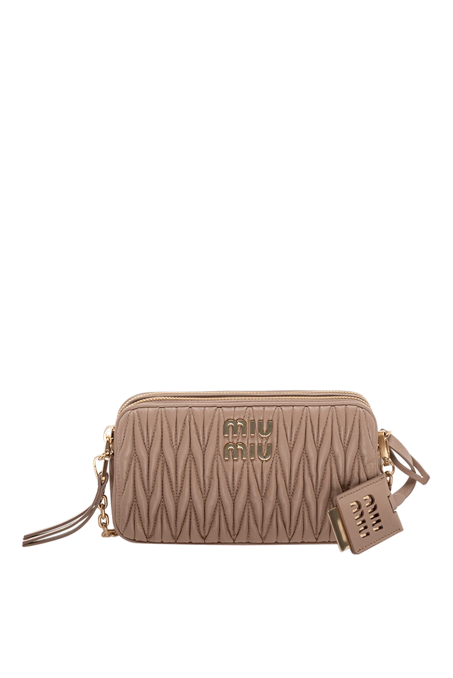 Miu Miu woman beige leather bag for women купить с ценами и фото 175174 - photo 1