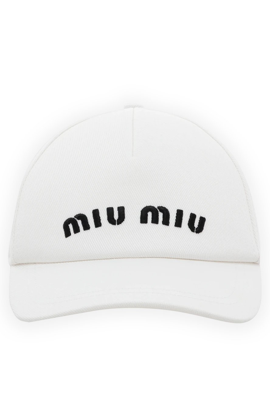 Miu Miu woman white cotton cap for women купить с ценами и фото 175176 - photo 1