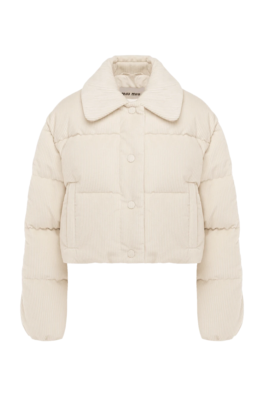 Miu Miu woman white cotton jacket for women купить с ценами и фото 175177 - photo 1