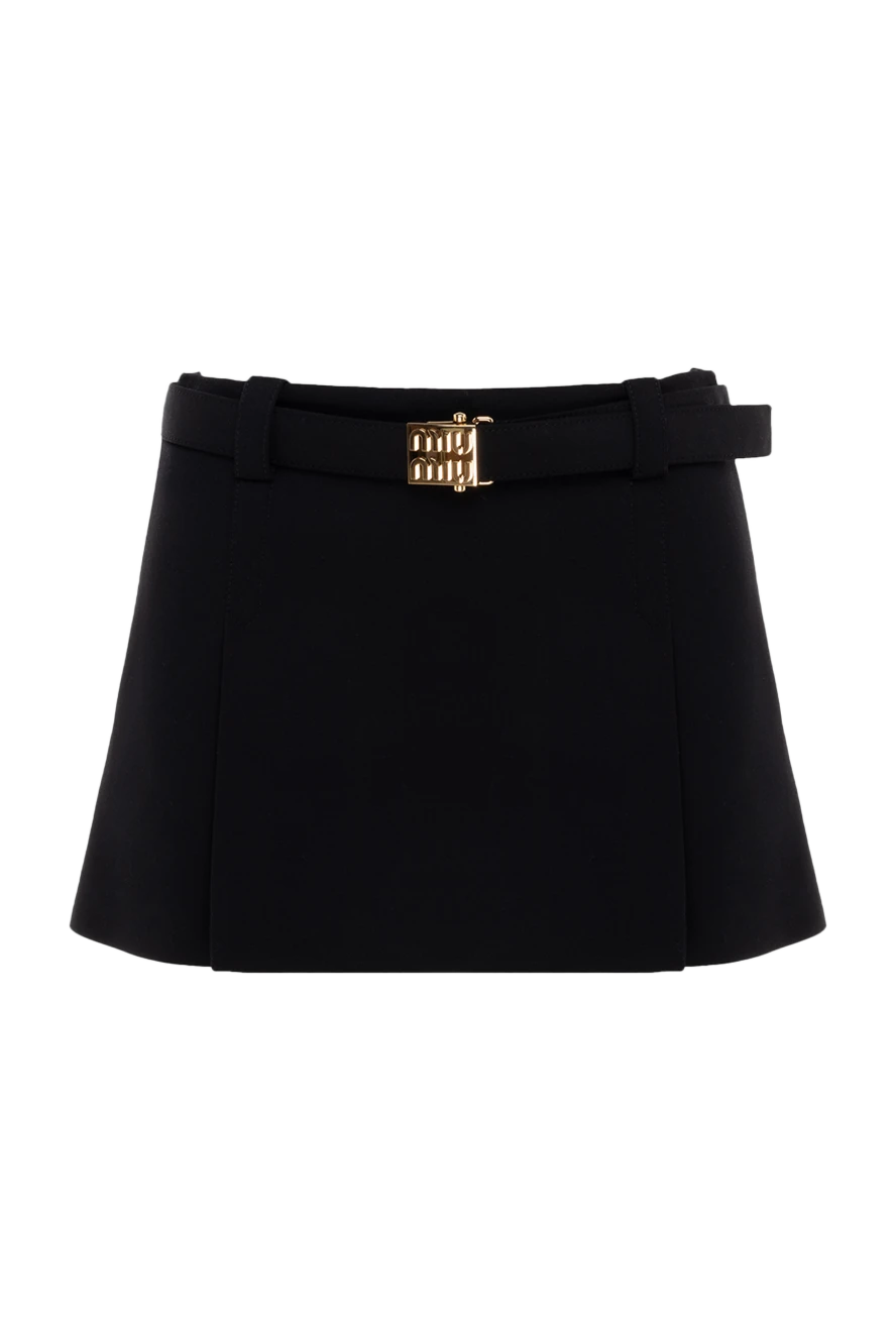 Miu Miu woman black wool skirt for women купить с ценами и фото 175183 - photo 1