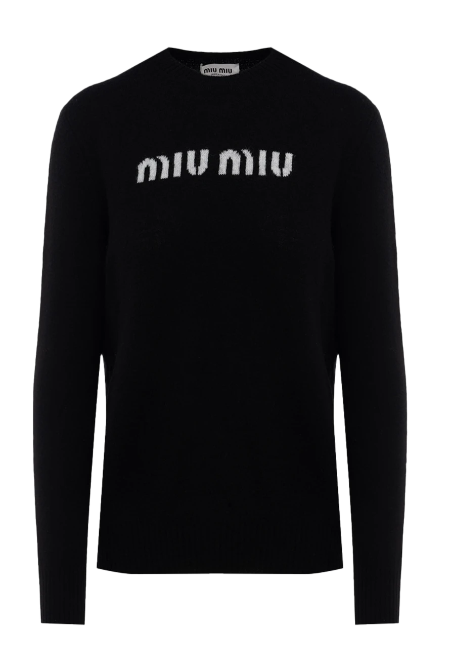 Miu Miu woman black wool and cashmere jumper for women купить с ценами и фото 175186 - photo 1