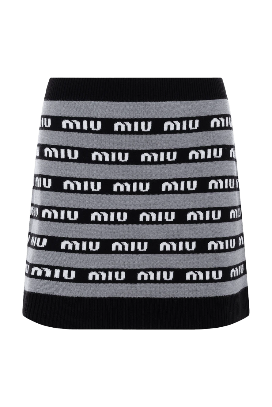 Miu Miu woman black wool skirt for women купить с ценами и фото 175187 - photo 1