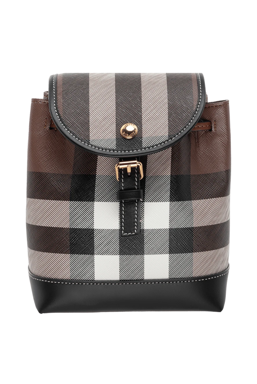 Burberry woman brown cotton and polyurethane backpack for women купить с ценами и фото 175233 - photo 1