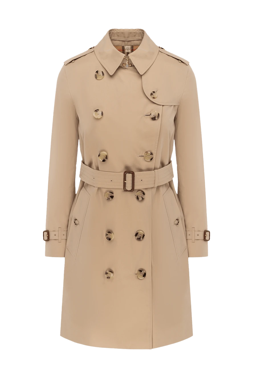 Burberry woman beige cotton coat for women купить с ценами и фото 175237 - photo 1