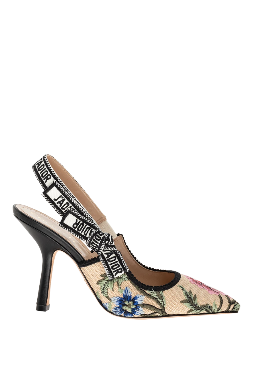 Dior woman beige textile and leather shoes for women купить с ценами и фото 175275 - photo 1