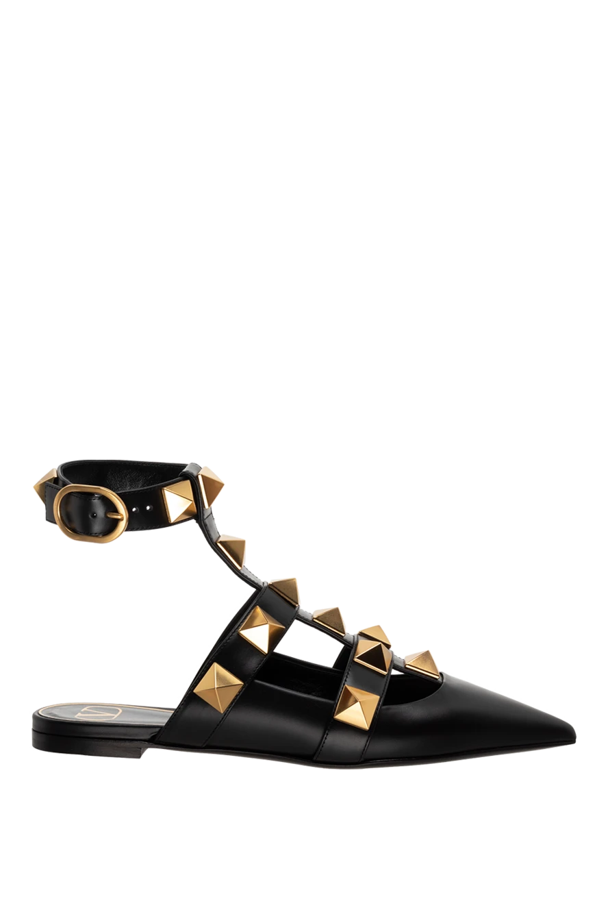 Valentino woman black leather sandals for women купить с ценами и фото 175284 - photo 1