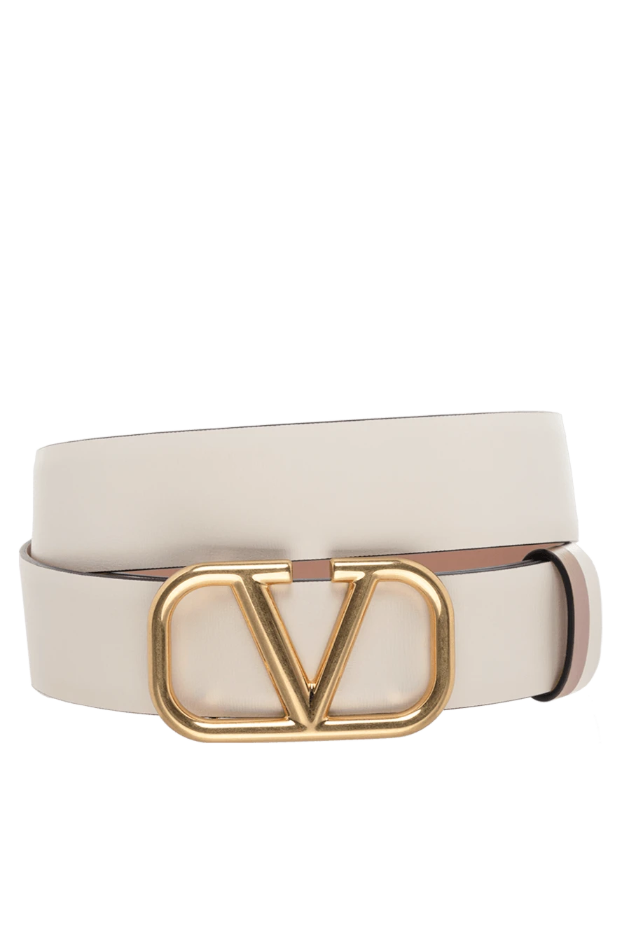 Valentino woman white leather belt for women купить с ценами и фото 175295 - photo 1