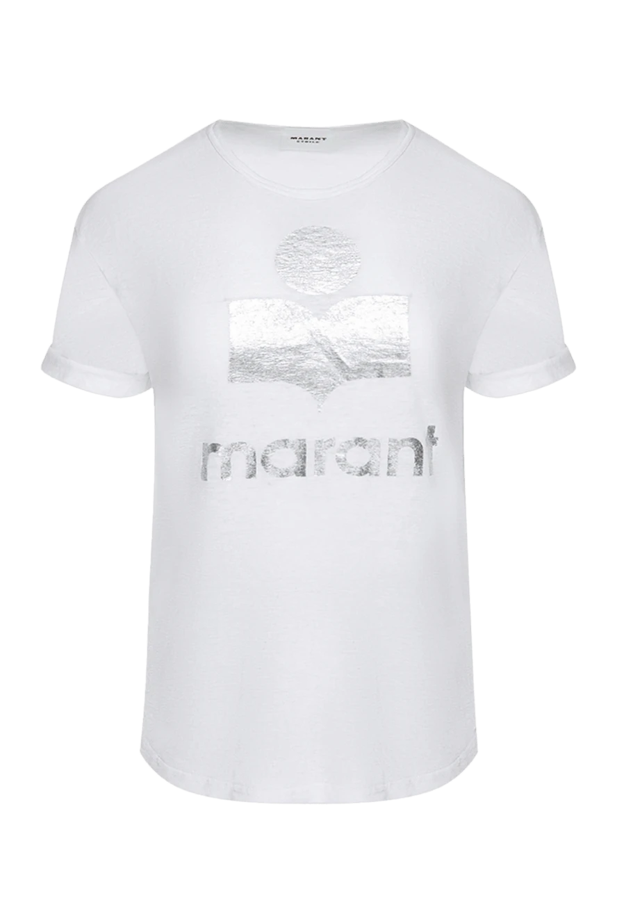 Isabel Marant woman white linen t-shirt for women купить с ценами и фото 175302 - photo 1