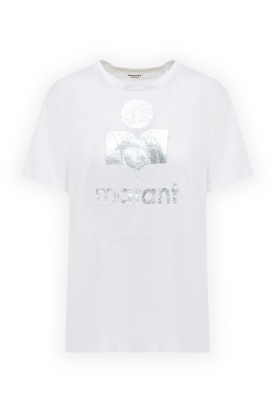 Isabel Marant woman white linen t-shirt for women купить с ценами и фото 175303 - photo 1